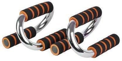 Dinetic Steel Pushup Stand S-Shape strudy Non-Slip Chest arm Exerciser Home Gym finess Push-up Bar ()